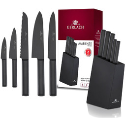 Zestaw 5 noży w bloku Gerlach Ambiente Black Nk 984