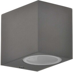 Kinkiet LAMPA elewacyjna BOSTON 313331 Polux ścienna OPRAWA zewnętrzna kostka cube metalowa IP44 grafitowa