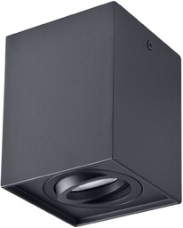 Sufitowa LAMPA prostokątna HADAR Q1 313126 Polux downlight metalowa tuba regulowana czarna