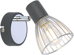 Candellux MODO 91-61515 kinkiet lampa ścienna czarny + chrom regulacja klosza 1X40W E14 8cm