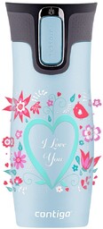 Kubek termiczny Contigo West Loop 2.0 470ml - I love You - Błękitny Mat