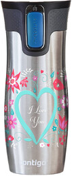 Kubek termiczny Contigo West Loop 2.0 470ml - I love You - Stalowy
