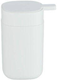 WENKO Dozownik mydła Davos, wielokrotnego napełniania, modny design Clean-Chic akcesorium łazienkowe dla modnego stylu aranżacji wnętrz, wolne od BPA, 350ml, 9,8x13x7,8cm, biały matowy
