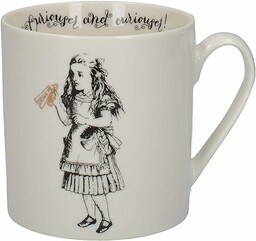V&A C000048 kubek Alicja w Krainie Czarów w pudełku upominkowym, wzór ''Alice'', drobne Chiny, biały, 350 ml