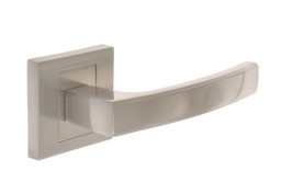 Klamka drzwiowa INFINITY HERMES z rozetą kwadratową satyna (KHR 300)