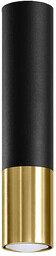 Lumes Czarno-złoty plafon tuba B6-S65