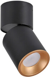 Polux Kierunkowa lampa sufitowa Nixa do przedpokoju czarna złota