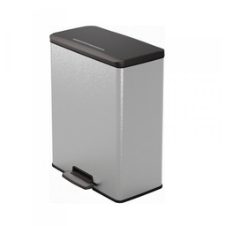 Keter Poland Sp. Z O.o Kosz na śmieci DECO BIN 65L srebrny