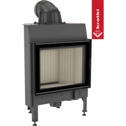Kominek powietrzny stalowy KRATKI NADIA 10 kW Ø 200 Gilotyna czarne