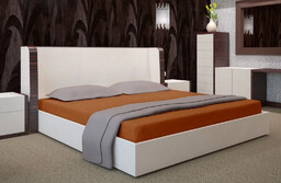 Prześcieradło z mikrowłókna bez gumki rude PRZM-058 Mariall