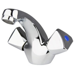 Bateria umywalkowa dwuręczna do małych umywalek, chrom