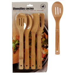 AR 28951 zestaw 4 przyborów kuchennych, drewno, 30 cm, różne kolory