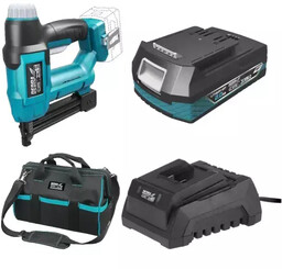 ZESTAW NARZĘDZI AKUMULATOROWYCH 18V, DEDRA SAS+ALL DED7012 ZSZYWACZ 2W1, AKUMULATOR 2.0AH, ŁADOWARKA, TORBA 16"