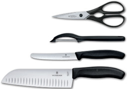 Victorinox Swiss Classic, zestaw z nożycami, 4 elementy, czarny 6.7133.4G