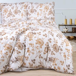 Darymex Pościel jersey 160x200 Kwiaty biała beżowa 2201 JERSEYLOVE