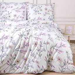 Darymex Pościel jersey 160x200 Kwiaty biała różowa 2202 JERSEYLOVE