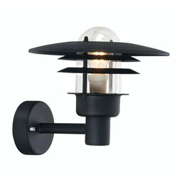 Norlys - Larvik Zewnętrzna Lampa Ścienna Black