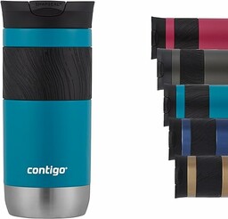 Contigo Byron 2.2 2167177 Kubek Termiczny, Czarny/Zielony, 470 ml