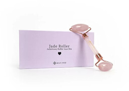 Roller jadeitowy Gua Sha Wałek do masażu twarzy Acus Med - różowy