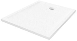 New Trendy Mild Stone Brodzik akrylowy prostokątny 80x90x4,5 cm biały B-0548