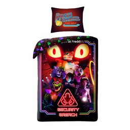Halantex Pościel bawełniana 140x200 Pięć nocy u Freddyego czarna kolorowa poszewka 70x90 Premium Kids 13