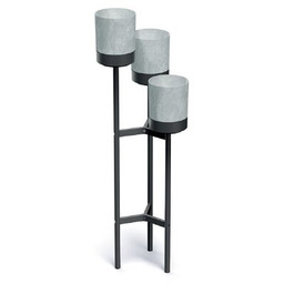 PROSPERPLAST Kwietnik Bloomie Stand IKD3H-422U 42 x 39.5 x 125 cm Czarno-szary