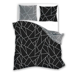 Faro Pościel satynowa 160x200 Milagro Verde 007 czarna szara geometria