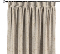 Zasłona na taśmie marszczącej 1 szt., marmurkowy złoty wzór na tle ecru, Christmas