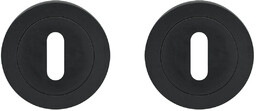 Komplet rozet EZ1332, okrągły szyld, rozeta na klucz prosty OB, kolor czarny