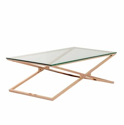 Ława Flavio rose gold 130x70x41cm, 70 x 130 x 41 cm