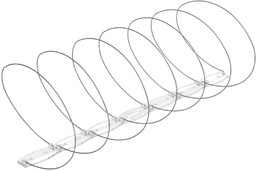 Spirala na ptaki 33 x 10 cm, srebrna