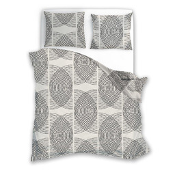 Faro Pościel z mikrofibry 140x200 geometria kremowa brązowa 008 XV25