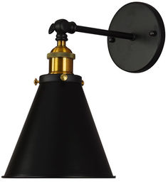 KINKIET LAMPA ŚCIENNA LOFT CZARNA RUBI W1 LUMINA DECO