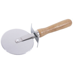 Contacto Radełko nierdzewne do pizzy z drewnianym uchwytem, ostrze gładkie o średnicy 100 mm I Contacto
