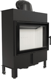 Kominek powietrzny stalowy KRATKI LUCY SLIM prawy BS 10 kW Ø