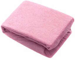 Prześcieradło frotte jasnoróżowe