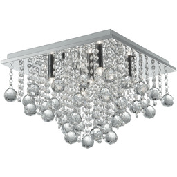 Plafon kryształ kwadrat RANGEL SREBRNA