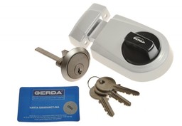 Zamek wierzchni Gerda ZG 100 biały, 3 klucze nacinane