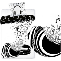 Pościel Młodzieżowa nr 301 Music 140x200NP 2 części 70x90