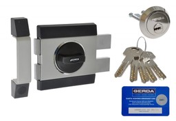 Zamek nawierzchniowy Gerda TYTAN ZX 1000 lakier satyna atest kl. C, 4 klucze, uniwersalny