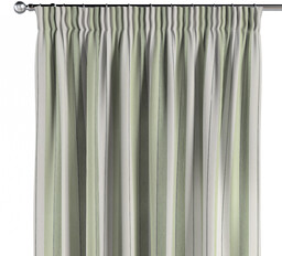 Zasłona na taśmie marszczącej 1 szt., zielone pasy, Vibes