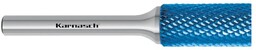 KARNASCH Pilnik obrotowy walcowo-czołowy ZYB HP-4 z węglika z powłoką BLUE-TEC frez do stali 4 x 14 mm chwyt 6 mm 115012040