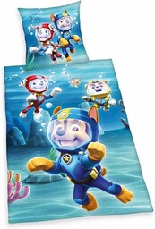 Herding Paw Patrol pościel, dwustronny motyw, poszewka na kołdrę 140 x 200 cm, poszewka na poduszkę 70 x 90 cm, bawełna/Renforcé