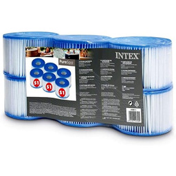 Intex Kartridże do Spa, Biały/Niebieski, 6 Sztuk