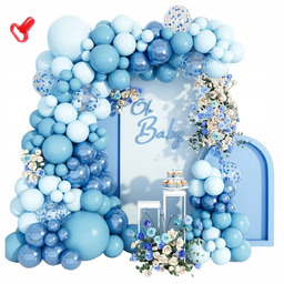 NIEBIESKO GIRLANDA BALONOWA BABY SHOWER DEKORACJA NA ŚLUB WESELE 99+