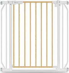 LIONELO Truus Slim Barierka Ochronna do Drzwi dla Niemowląt, Regulacja Szerokości 75-105 cm Silikonowe Osłonki, Automatyczne Zamknięcie, Dwustronne Otwieranie Blokada Zamknięcia