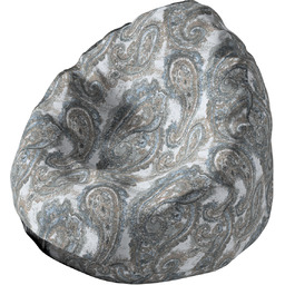 Worek do siedzenia, niebiesko-zielony paisley na kremowym tle, Ø60 x 105 cm, Cosy Home