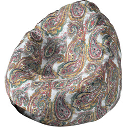 Worek do siedzenia, wielokolorowy paisley na kremowym tle, Ø60 x 105 cm, Cosy Home