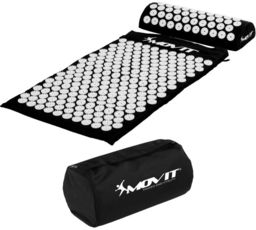 CZARNA MATA ZDROWOTNA DO AKUPRESURY Z KOLCAMI NA BÓL PLECÓW