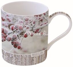 KUBEK PORCELANOWY NA ZIMĘ - WILD LIFE Jarzębina pod śniegiem (282 WLRB)